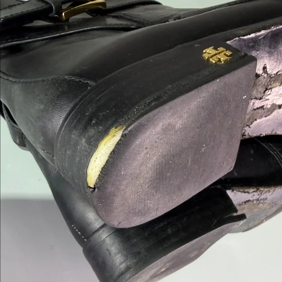 Tory Burch Brooke Black Leather Ankle Boots - Picture 9 of 14